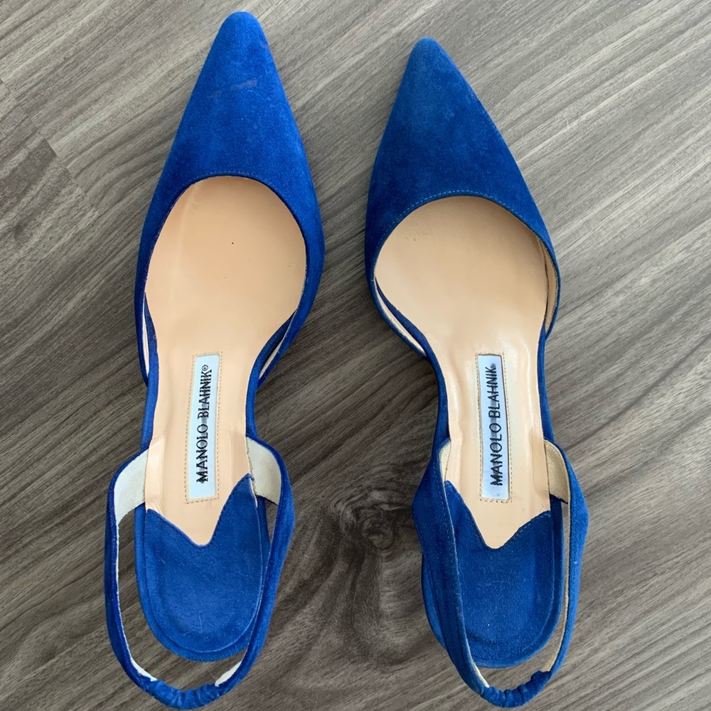 MANOLO BLAHNIK SLINGBACK HEELS SIZE 6